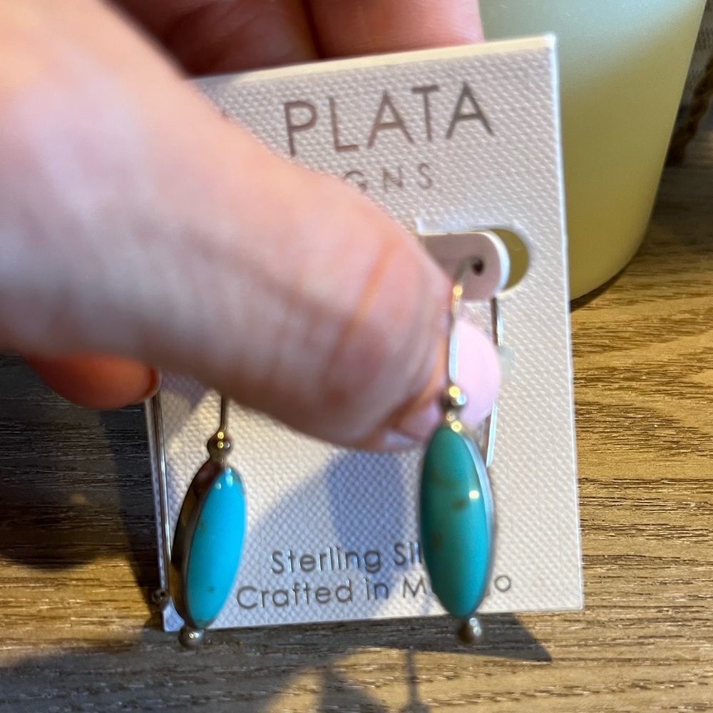 Women's Amazonite EarringsNWT Beautiful Sterling Silver-see below for offer